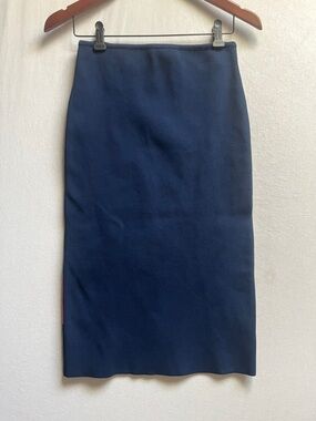 Mary Katrantzou Colorblock Ribbed Knit Pencil Skirt L